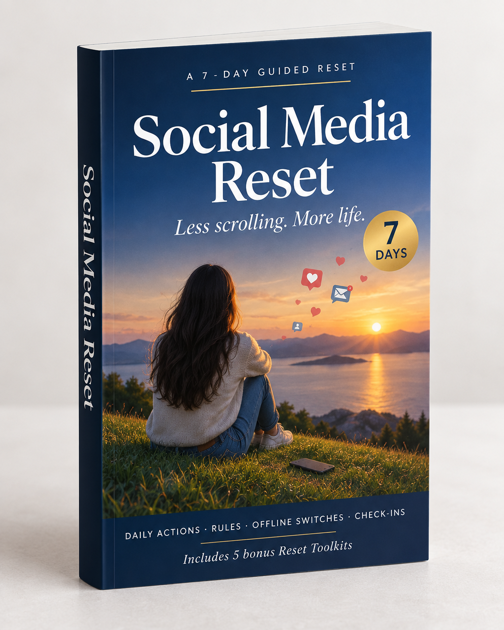 Social Media Reset printed book mockup